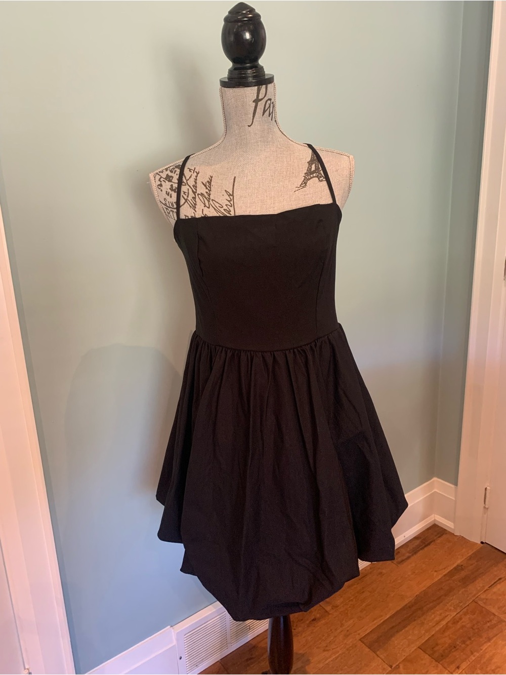 Forever 21 Black Mini Spaghetti Strap Dress